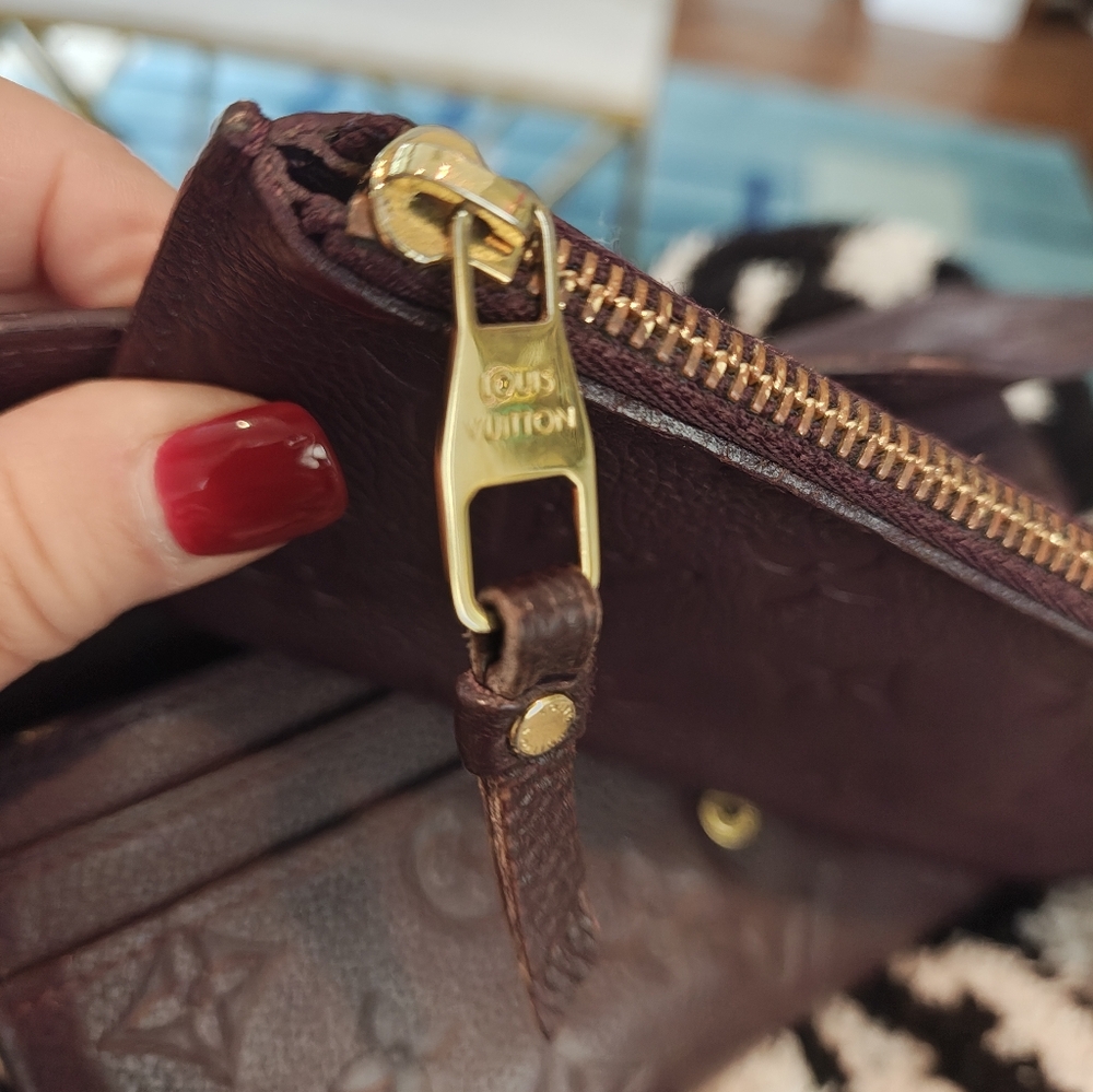 Louis Vuitton Dark Brown Embossed Wallet - Picture 11 of 14